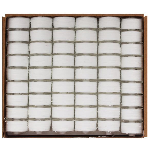 Janome PREW108 Box of 108 White Bobbins