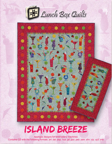 Janome Lunch Box Quilts Island Breeze Embroidery Designs CD