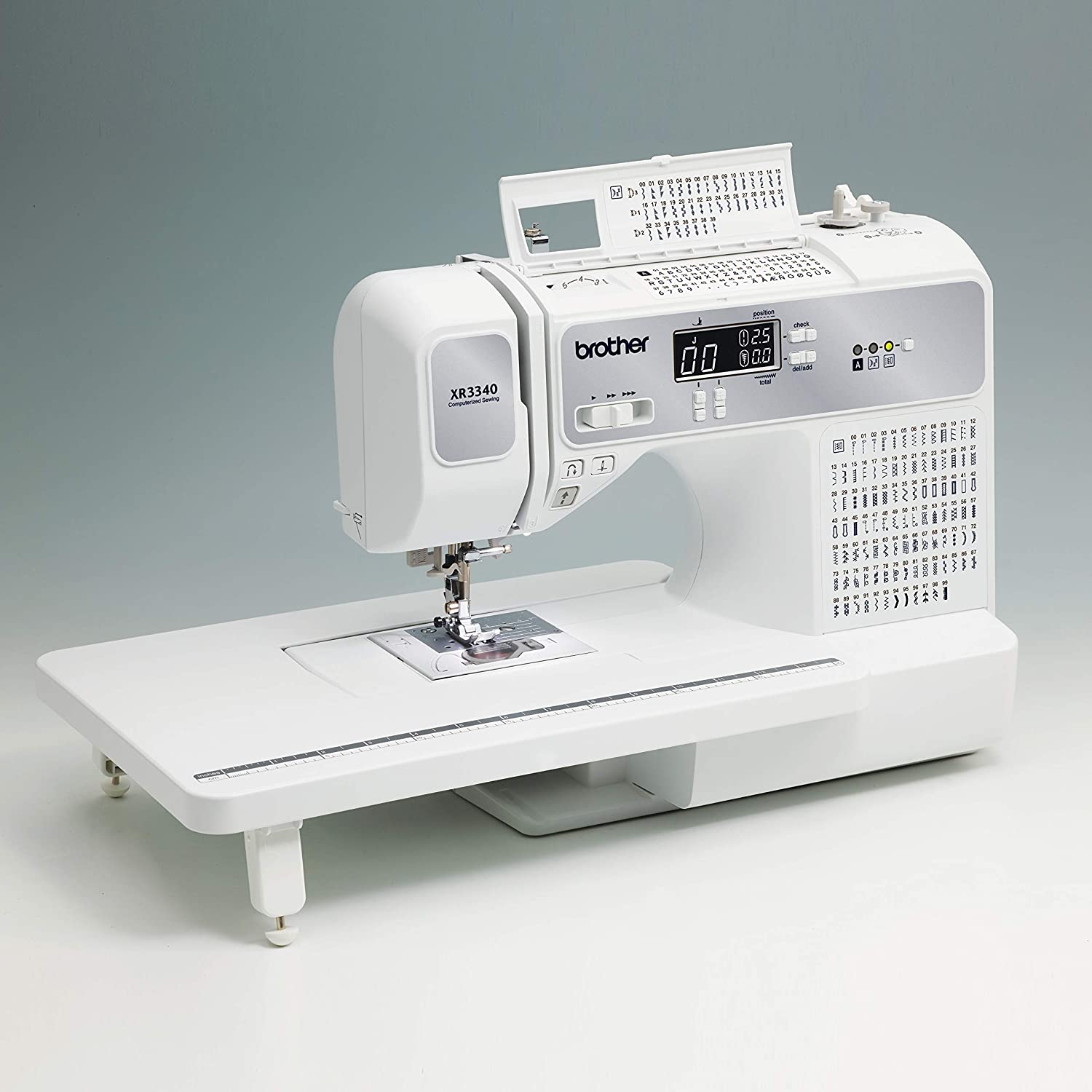 angled image of the Brother RXR3340 Sewing and Quilting Machine 
