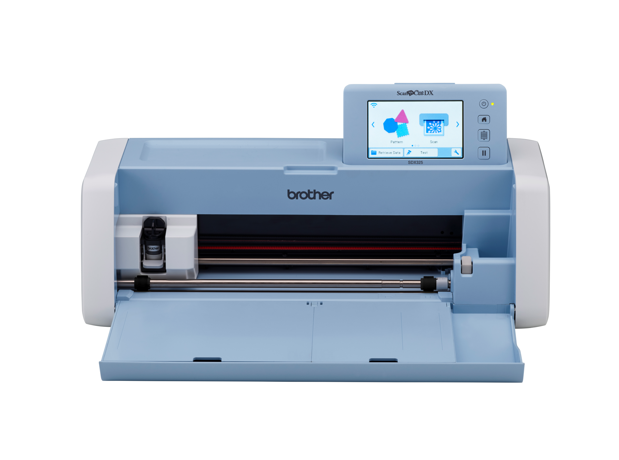 front facing image of the Brother SDX325 ScanNCut DX Innovis Edition while it is open