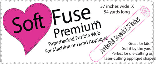 Shades Textiles Soft Fuse Premium Fusible Web for Applique 37"x54yd Jumbo Roll