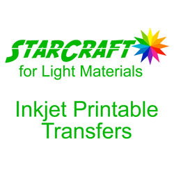 StarCraft Inkjet Printable Heat Transfer for Vinyl 8.5" x 11" Sheet for White Light T-Shirts