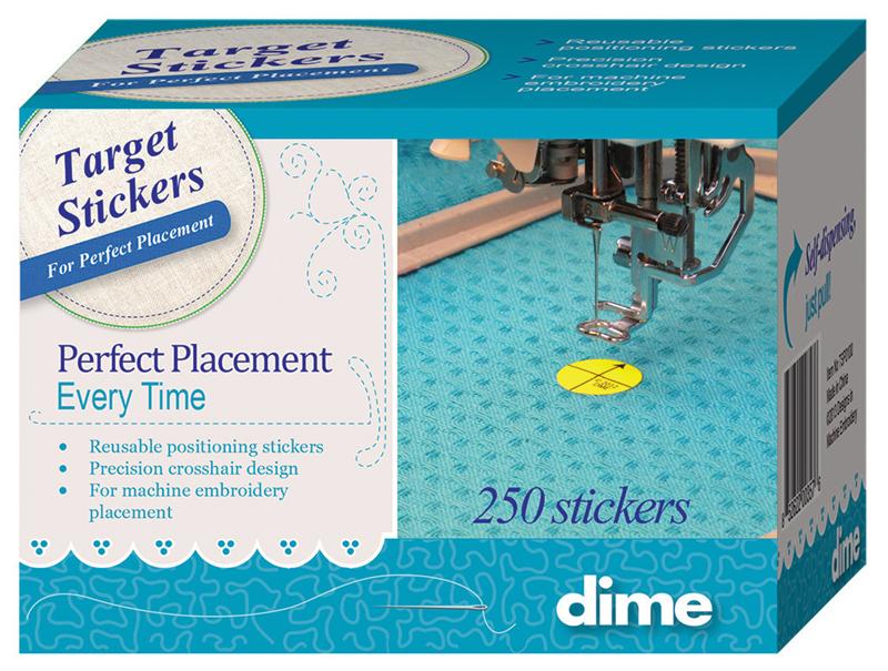 Designs In Machine Embroidery DIME Target Stickers For Perfect Hoop Placement