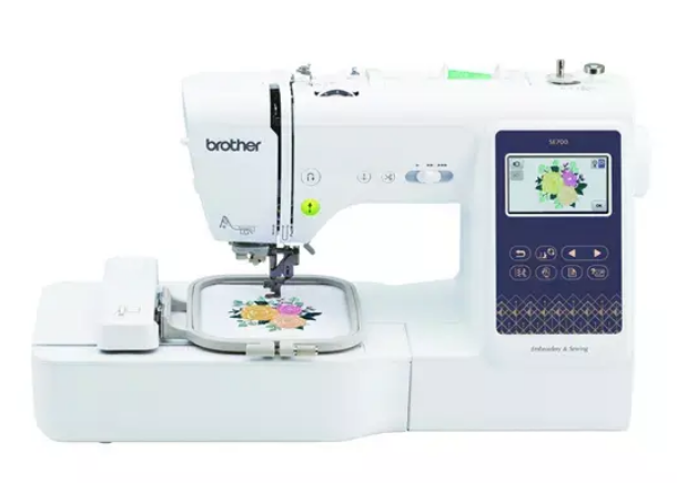 front facing image of the brother se700 four by four computerized sewing and embroidery machine