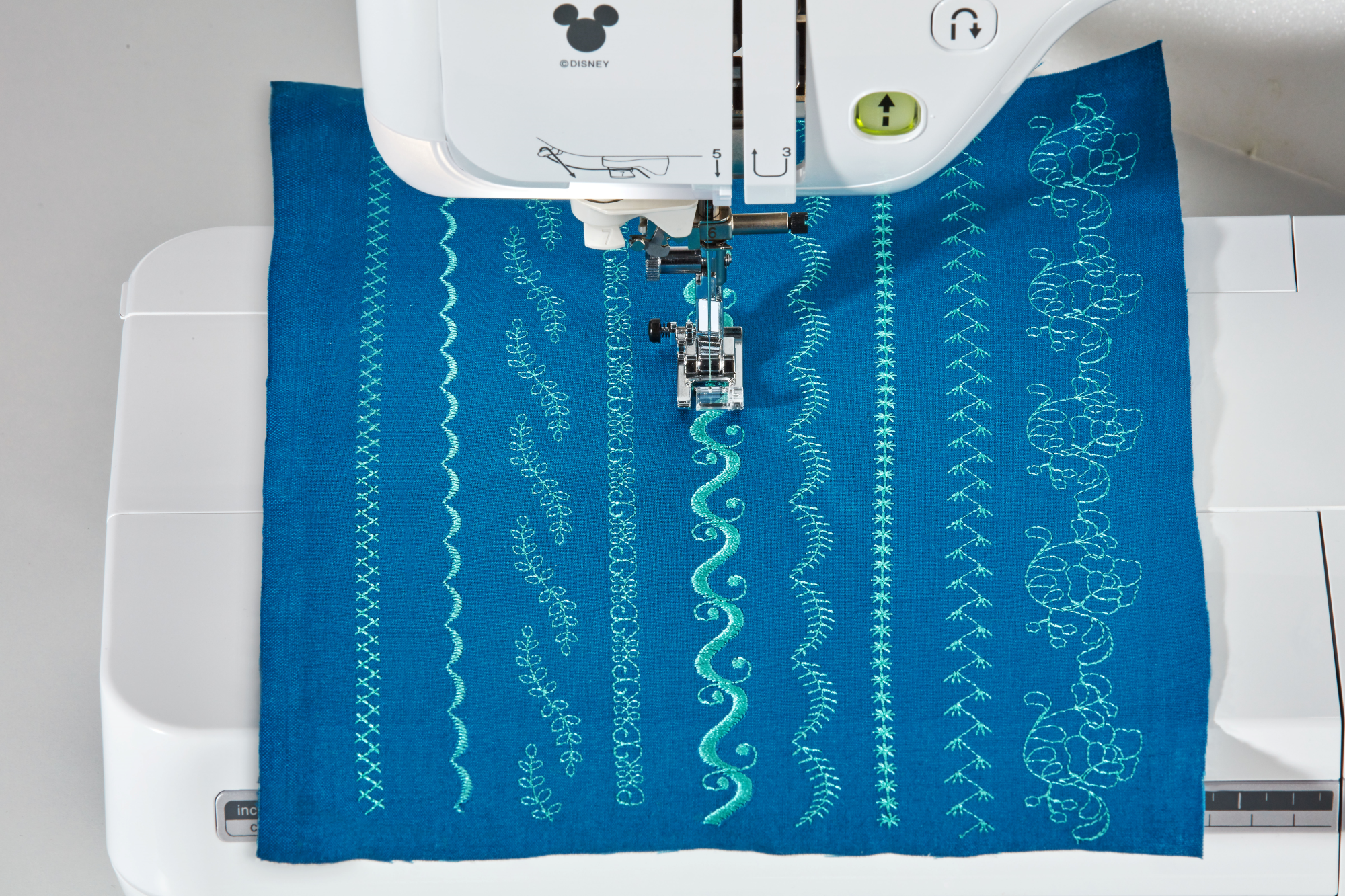 an example of stitches made with the Brother Stellaire Innov-is XJ1 fourteen by nine and a half Sewing and Embroidery Machine