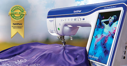 image of the Brother Dream Machine 2 Innov-is XV8550D Sewing and Embroidery Machine with example