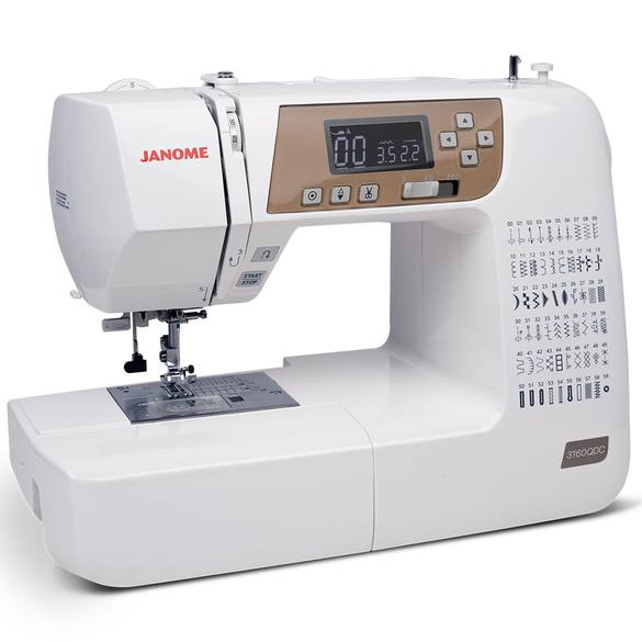 angled image of the Janome 3160QDC-T Computer Sewing Machine