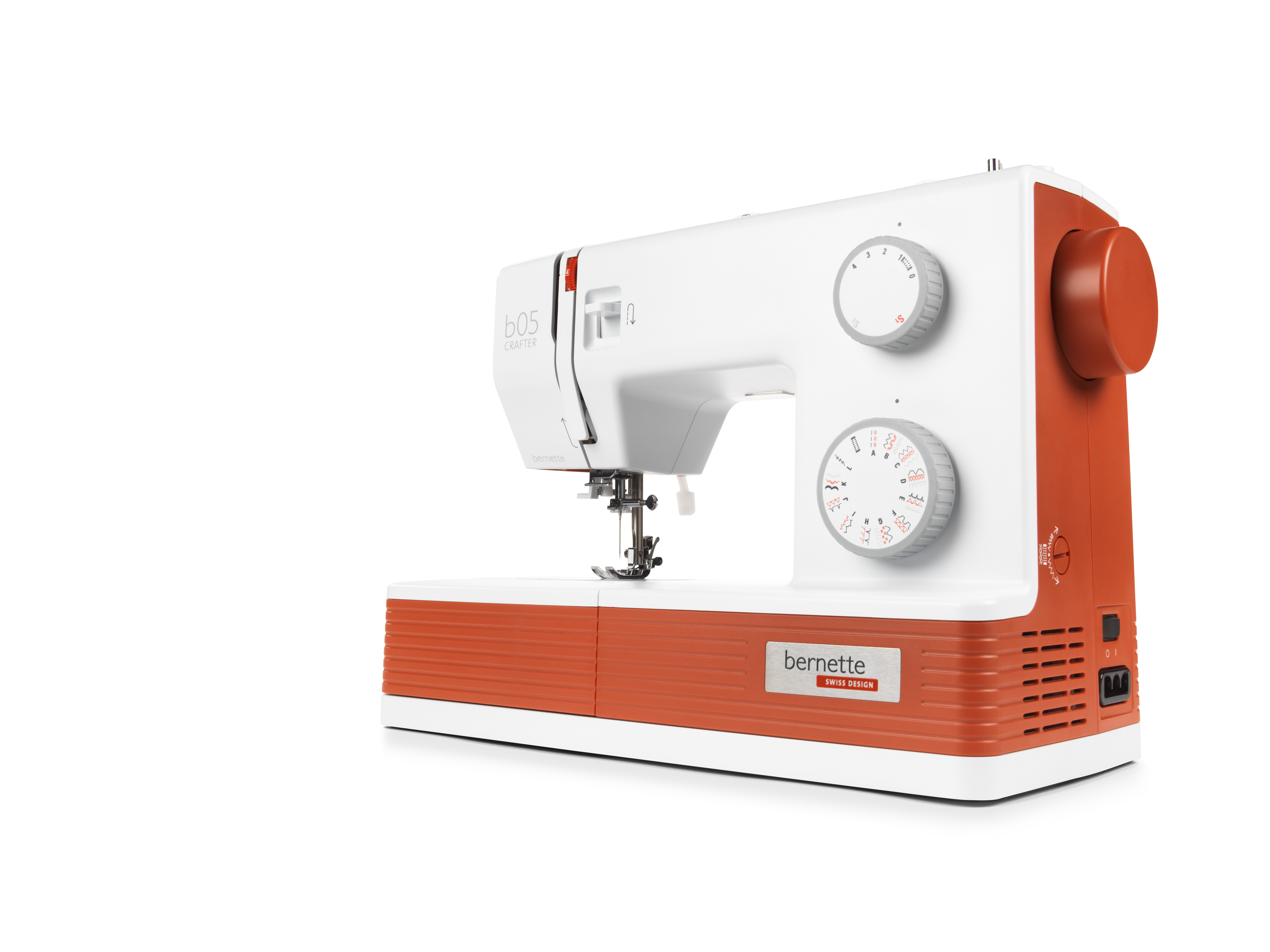 angled image of the Bernette b05 Crafter Sewing Machine