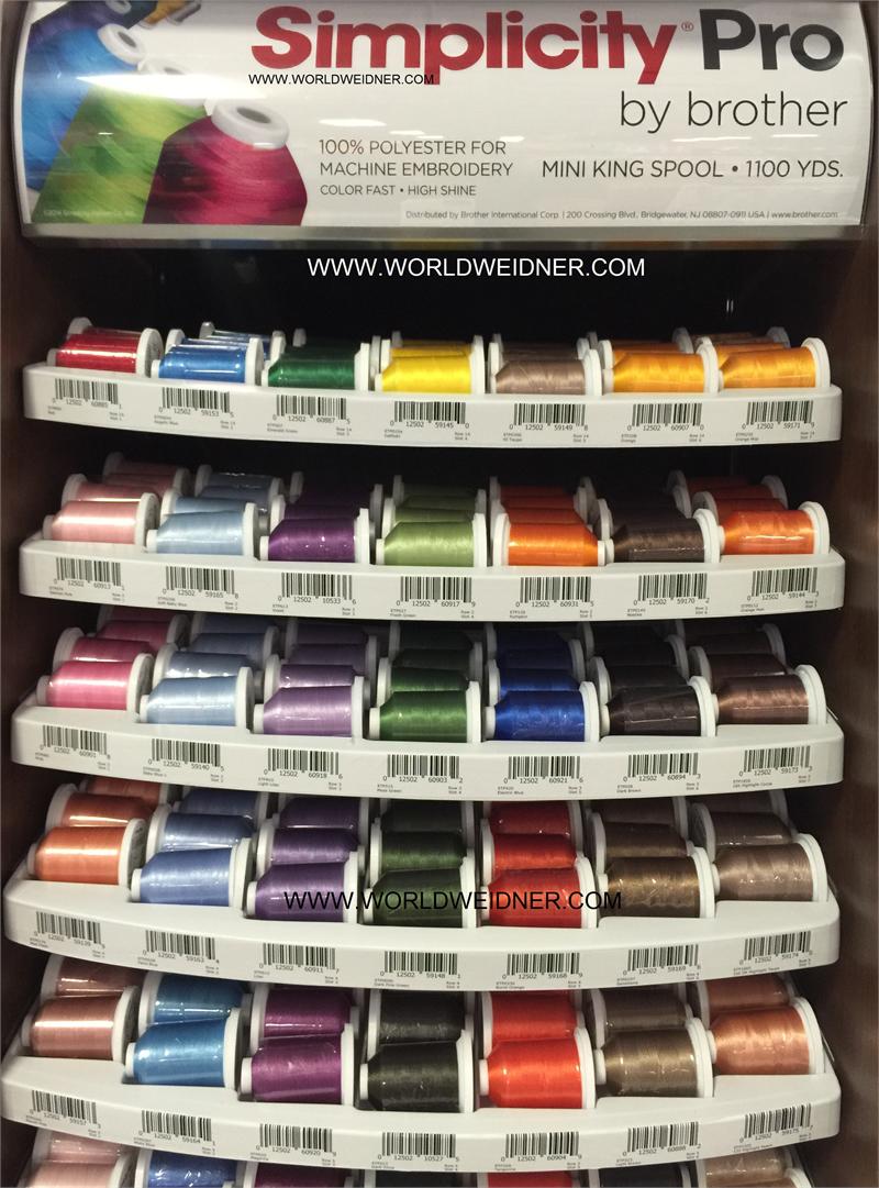 Simplicity Pro by Brother 100% Polyester Thread for Machine Embroidery Individual Colors