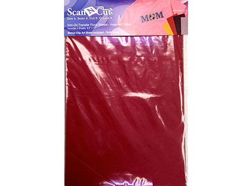 Brother ScanNCut CATFL01 Iron-On Transfer Flock Sheets Assorted Colors