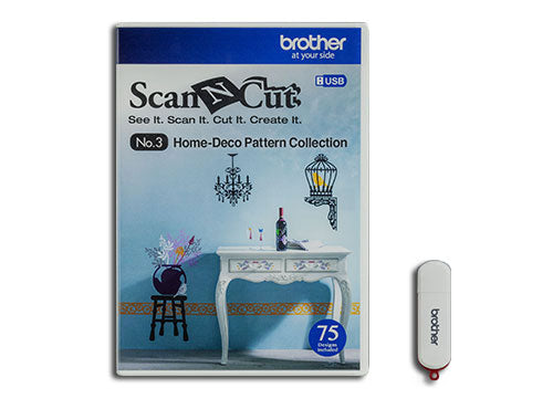 Brother ScanNCut CAUSB3 Home-Deco Pattern Collection No. 3 en memoria USB