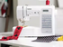 image of the Brother CP100X Computerized Sewing and Quilting Machine on a table with example
