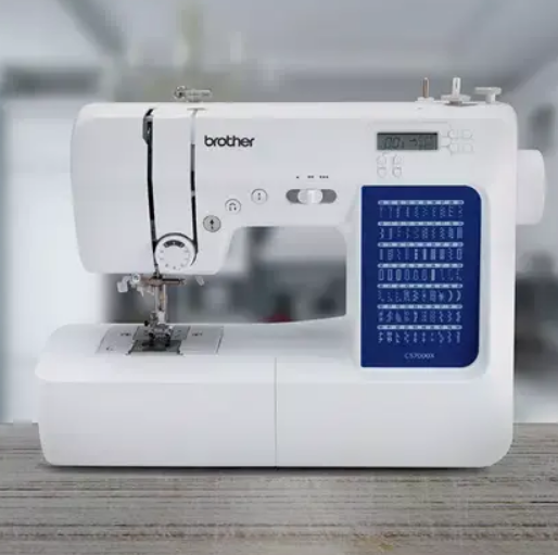 front facing image of the brother cs7000x computerized sewing and quilting machine on a table