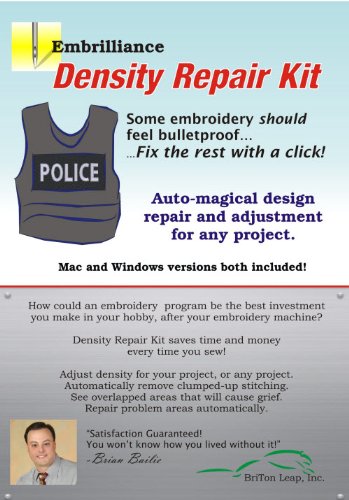 Embrilliance Density Repair Kit Embroidery Machine Software