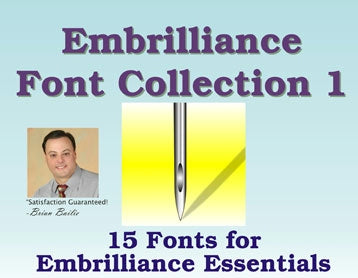 Embrilliance Fonts Collection 1 para Embrilliance Essentials Software