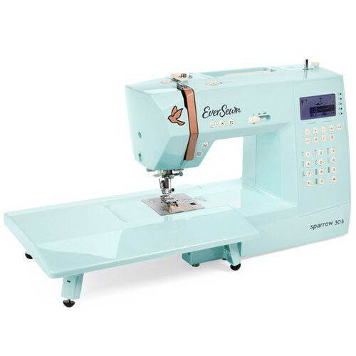 angled image of the EverSewn Sparrow 30S 310 Stitch Computerized Sewing Machine
