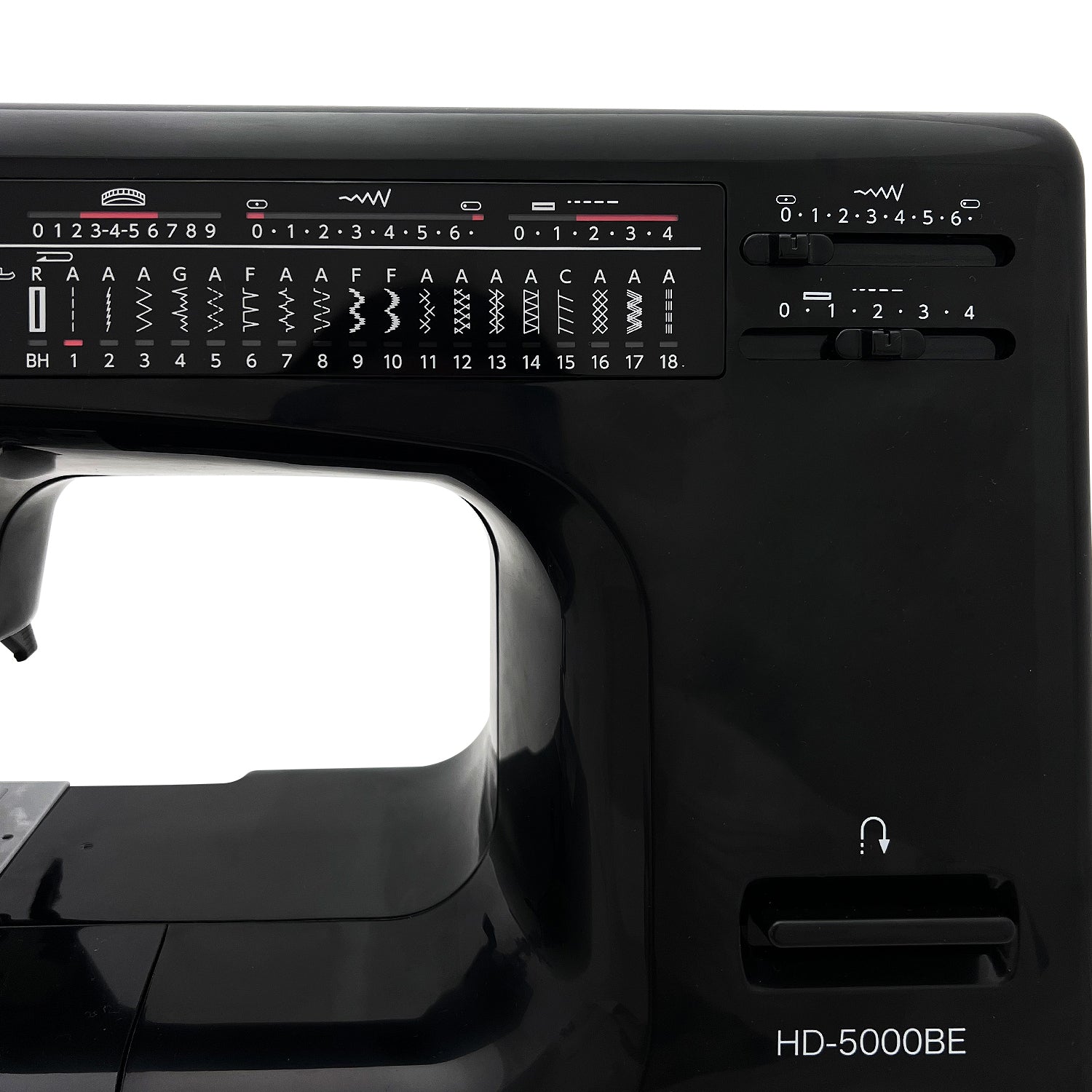 image of the Janome HD5000BE Sewing and Quilting Machine stitch chart