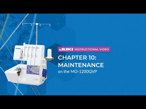 JUKI MO1200QVP 2/3/4 Thread Overlock with Differential Feed and Rolled Hem Instructional Video chapter 10