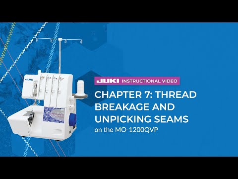 JUKI MO1200QVP 2/3/4 Thread Overlock with Differential Feed and Rolled Hemd Introduction video chapter 7