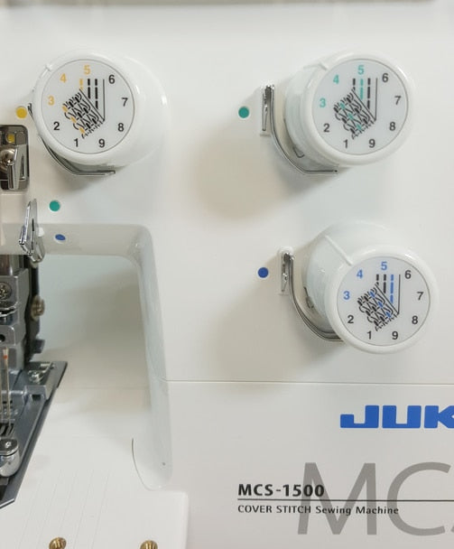 JUKI MCS-1500 Cover Stitch and Chain Stitch Sewing Machine view of knobs