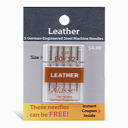 Klasse Size 80/12 Leather Sewing Machine Needles