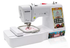 angled image of the Brother four by four LB5000M Marvel Sewing and Embroidery Machine with example embroidery