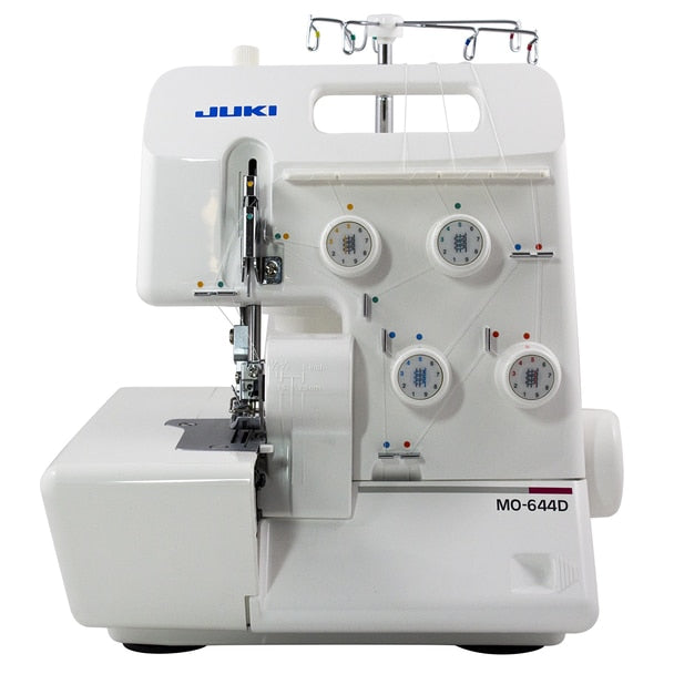 JUKI MO-644D 2/3/4 Thread Overlock Serger Sewing Machine view of the front of the machine