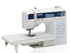 angled image of the Brother Pacesetter PS300T five point seven by three point nine computerized sewing machine with wide table