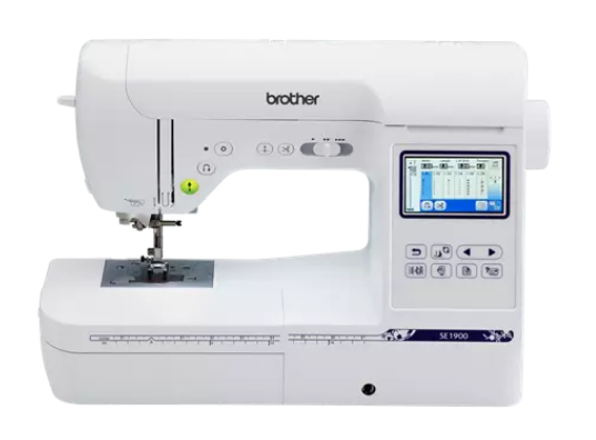 front facing image of the brother se1900 seven by five sewing and embroidery machine