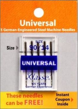 Agujas universales para máquina de coser Klasse - Tamaño 90/14
