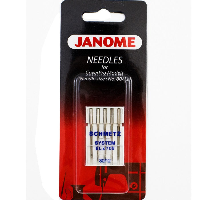 Janome ELX705 Needles for CoverPro Models (Size 80/12)