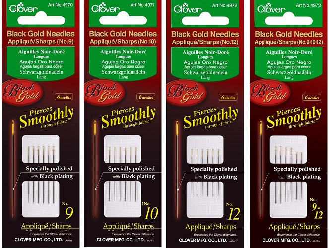 Clover Black Gold Hand Sewing Needles (Applique/Sharps)