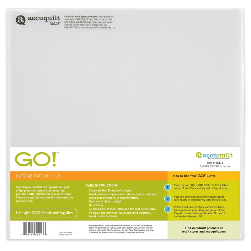 AccuQuilt GO! Fabric Cutting Mat 10" x 10" 55111