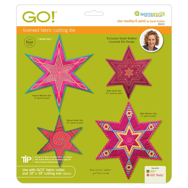 Star Points by Sarah Vedeler Fabric Cutting Dies AccuQuilt GO 