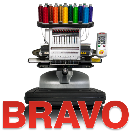 Melco BRAVO Commerical 16 Needle Embroidery Machine Package A